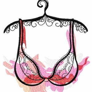 Bra embroidery design