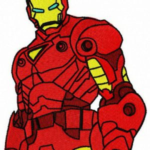 Brave Iron Man embroidery design