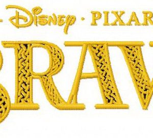 Brave logo embroidery design