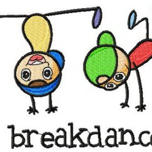 Breakdance embroidery design