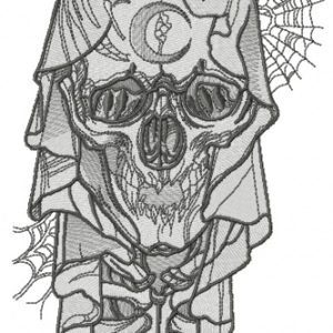 Bride's skeleton embroidery design
