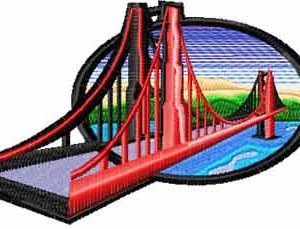 Bridge  embroidery design