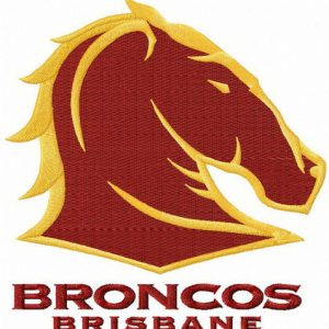 Brisbane Broncos logo embroidery design