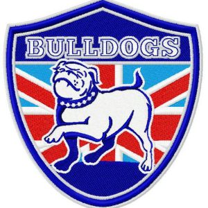 British bulldog embroidery design