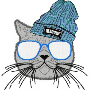 British cat 2 embroidery design