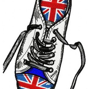 British gumshoe embroidery design