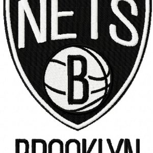 Brooklyn Nets logo embroidery design