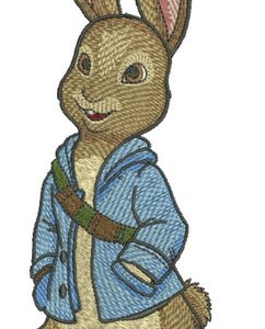 Brother bunny embroidery design