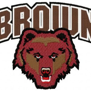 Brown Bears logo embroidery design