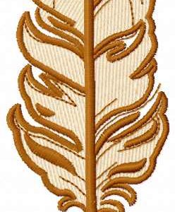 Brown feather embroidery design