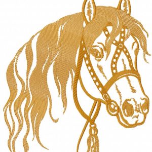 Brown horse embroidery design