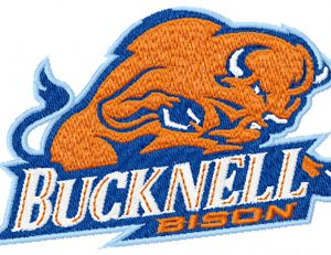 Bucknell Bison logo embroidery design