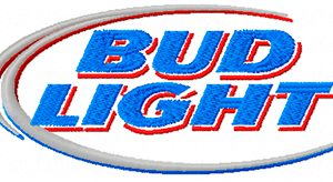 Bud Light logo embroidery design