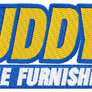 Buddy's home furnishing logo embroidery design