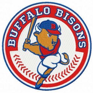 Buffalo Bisons logo embroidery design