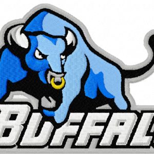 Buffalo Bulls logo embroidery design