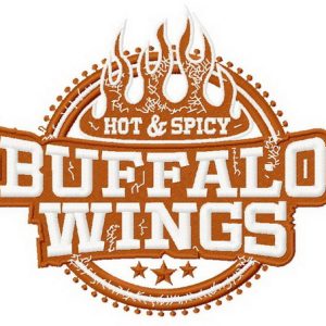 Buffalo wings embroidery design