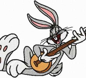 Bugs Bunny Sings Your Favorite Songs on the Banjo embroidery design