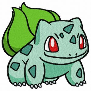 Bulbasaur embroidery design