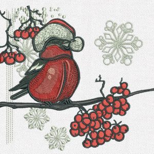 Bullfinch embroidery design