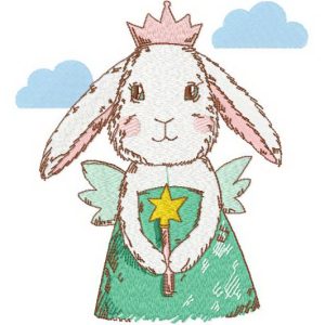 Bunny fairy 2 embroidery design