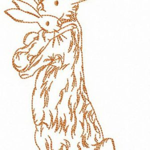 Bunny family embroidery design