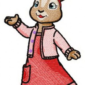 Bunny girl 4 embroidery design