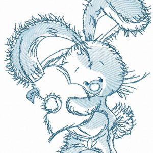 Bunny hugs your heart 2 embroidery design