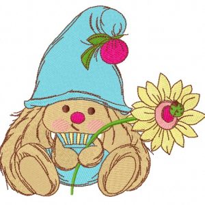 Bunny Mi gnome 2 embroidery design