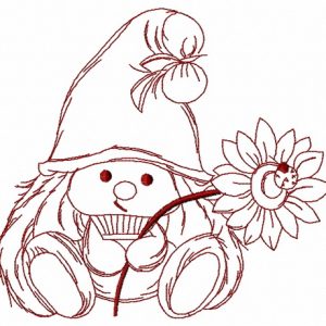 Bunny Mi gnome 3 embroidery design