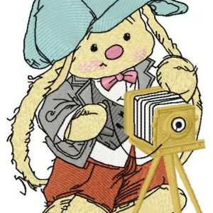 Bunny Mi the photographer embroidery design