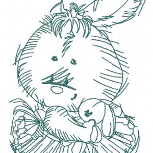 Bunny the ballerina 2 embroidery design