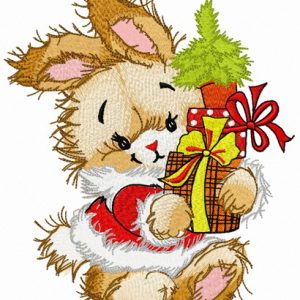 Bunny's New Year embroidery design