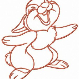 Bunny's sense of humor embroidery design