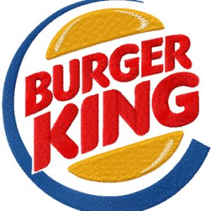 Burger King logo embroidery design