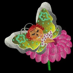 Butterfly Baby embroidery design