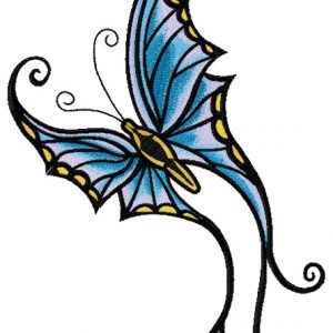 Butterfly flutters embroidery design