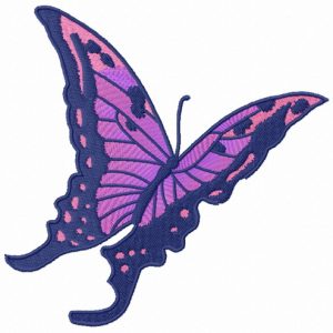 Butterfly flying away embroidery design