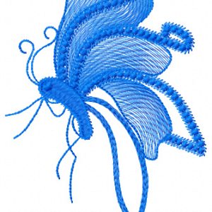 Blue Butterfly embroidery design