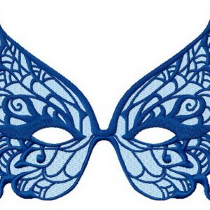 Butterfly mask embroidery design