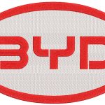 BYD oval logo embroidery design