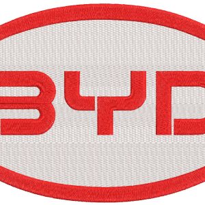 BYD oval logo embroidery design