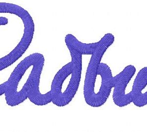 Cadbury logo embroidery design