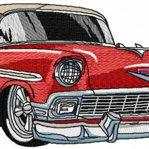 Cadillac 1950's car embroidery design