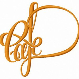 Cafe embroidery design