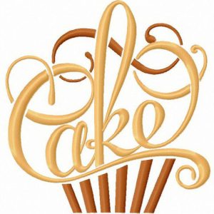 Cake embroidery design