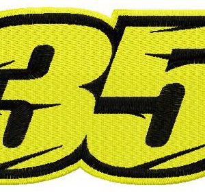 Cal Crutchlow #35 logo embroidery design