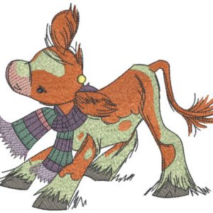 Calf embroidery design