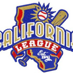California league logo embroidery design