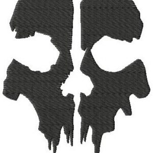 Call of Duty Ghosts logo embroidery design